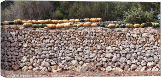 Pumpkin Harvest Haven Menorca Canvas Print by Deanne Flouton