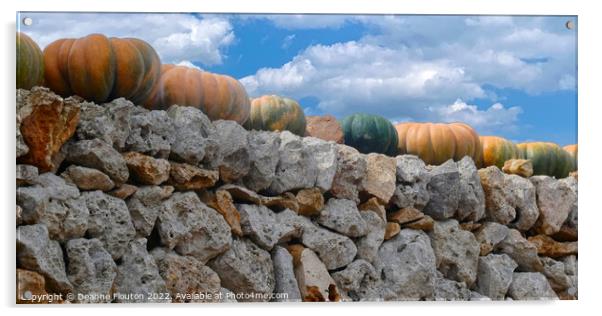 Harvest Bounty on Ancient Wall Menorca Acrylic by Deanne Flouton
