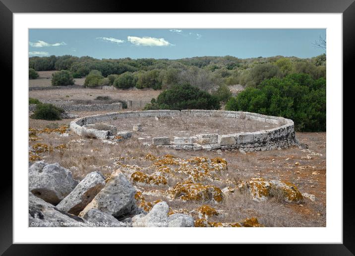 The Ancient Threshing Circle of Menorca Framed Mounted Print by Deanne Flouton