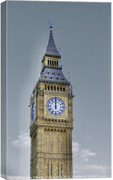 Big Ben Canvas Print by Tony Williams. Photography email tony-williams53@sky.com