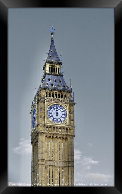 Big Ben Framed Print by Tony Williams. Photography email tony-williams53@sky.com
