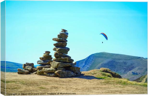 Mam Tor, The Great Ridge Canvas Print by Alison Chambers