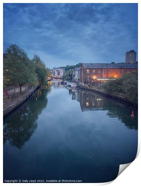 The River Wensum at Dusk  Print by Sally Lloyd