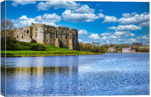 Timeless beauty of Carew Castle Canvas Print by Roger Mechan