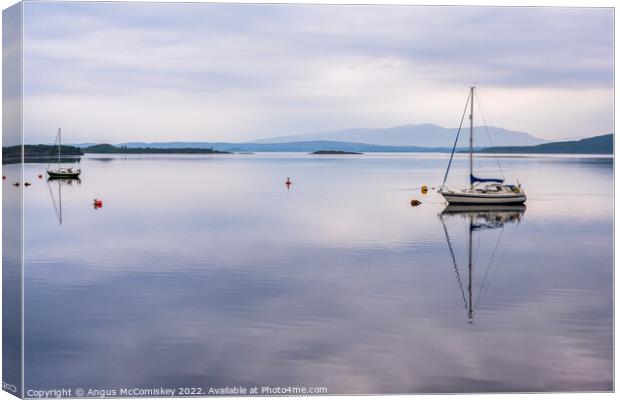 Tranquility at Ardmucknish Bay, Connel Canvas Print by Angus McComiskey