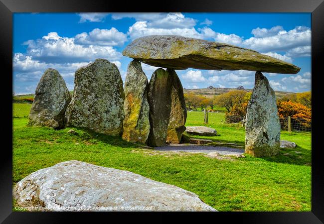 The Ancient Dolmen of Pentre Ifan Framed Print by Roger Mechan