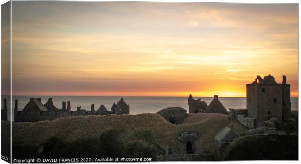 Ancient Fortress Bathed in Sunrise Canvas Print by DAVID FRANCIS