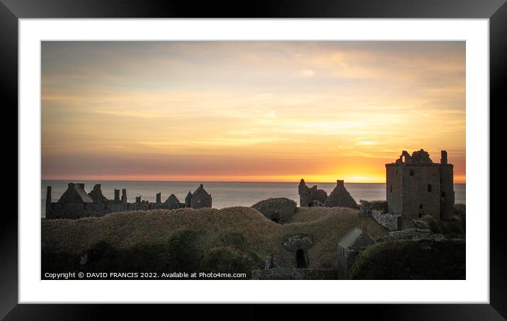 Ancient Fortress Bathed in Sunrise Framed Mounted Print by DAVID FRANCIS