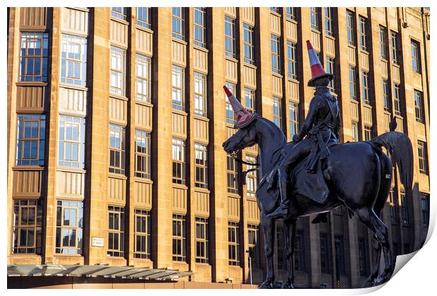 The Duke of Wellington, Glasgow at sunset. Print by Rich Fotografi 