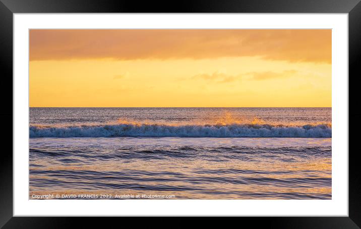 Golden Reflections of Montrose Bay Framed Mounted Print by DAVID FRANCIS