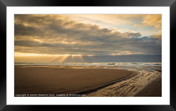 Radiant Sunrise on Montrose Bay Framed Mounted Print by DAVID FRANCIS