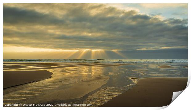 Majestic Sunrise over Montrose Bay Print by DAVID FRANCIS