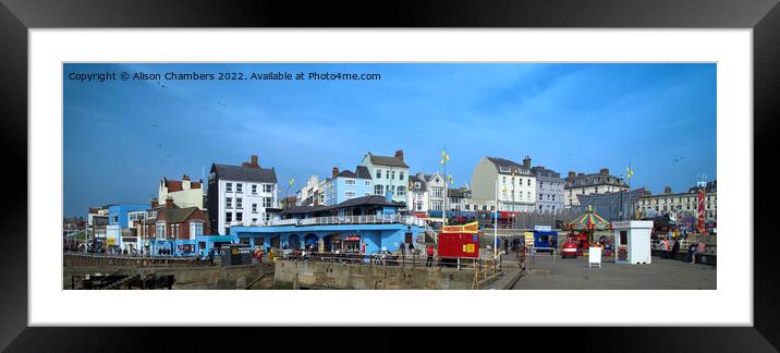 Bridlington Seafront Panorama  Framed Mounted Print by Alison Chambers