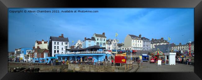 Bridlington Seafront Panorama  Framed Print by Alison Chambers
