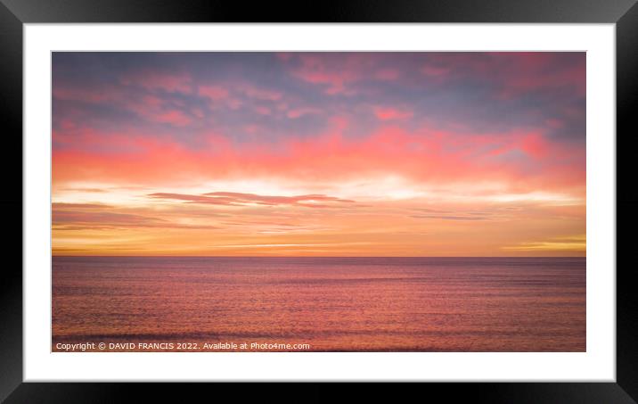 Golden Sunrise over Montrose Bay Framed Mounted Print by DAVID FRANCIS