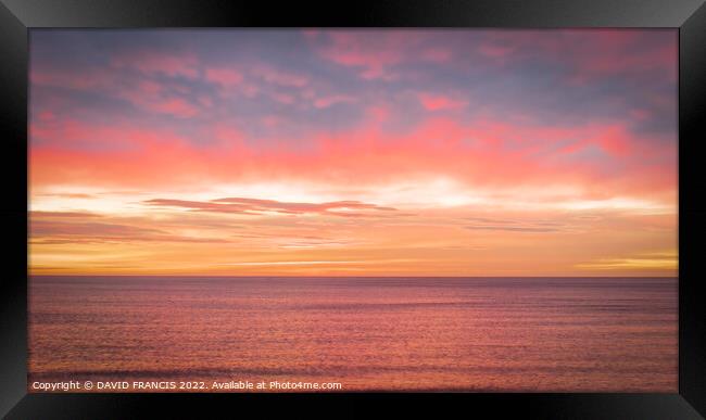 Golden Sunrise over Montrose Bay Framed Print by DAVID FRANCIS