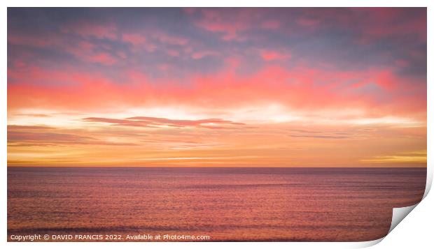 Golden Sunrise over Montrose Bay Print by DAVID FRANCIS