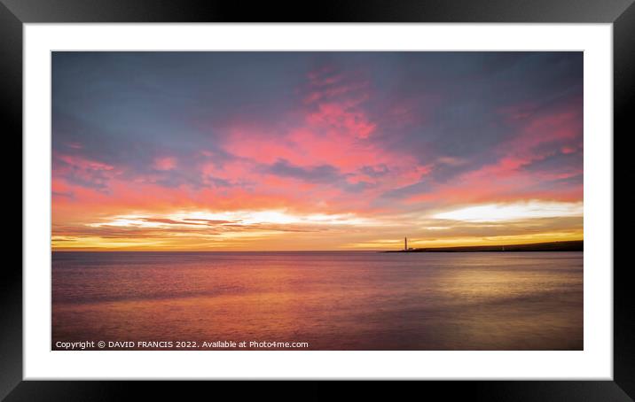 Golden Rays of Montrose Bay Framed Mounted Print by DAVID FRANCIS