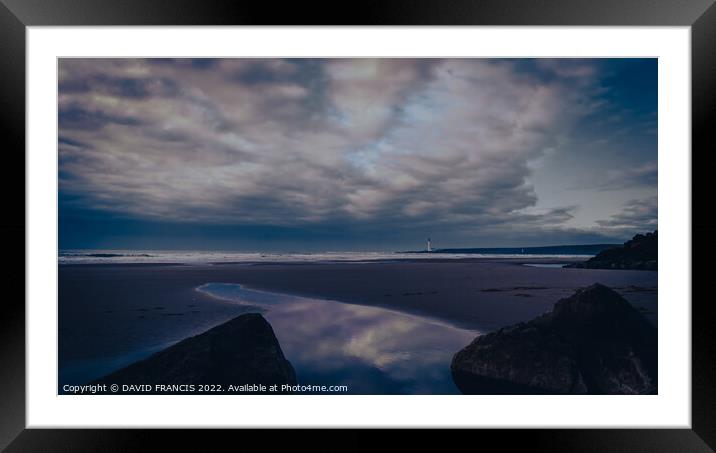 Moody Montrose Bay Framed Mounted Print by DAVID FRANCIS