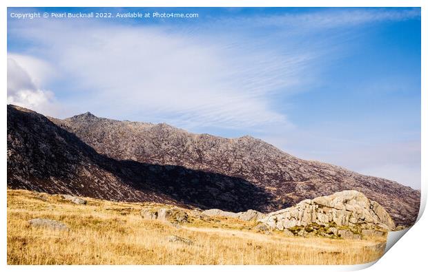 Snowdonia Mountain Glyder Fach Wales Print by Pearl Bucknall