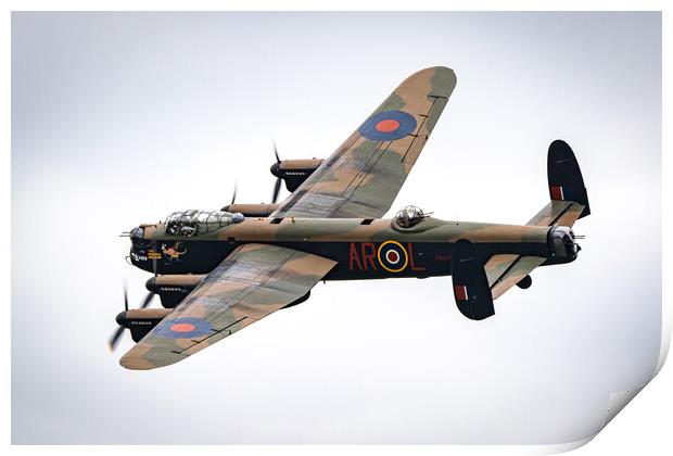 Lancaster Bomber PA474 Print by J Biggadike