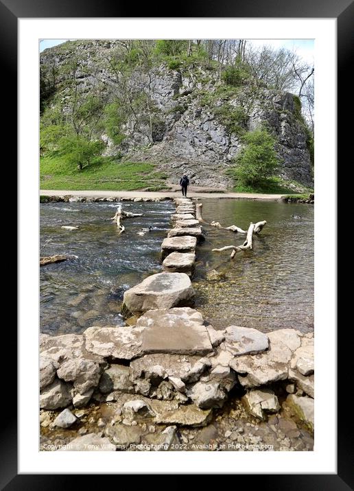 Stepping stones Dovedale. Framed Mounted Print by Tony Williams. Photography email tony-williams53@sky.com