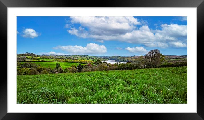 cornish countryside Framed Mounted Print by Kevin Britland