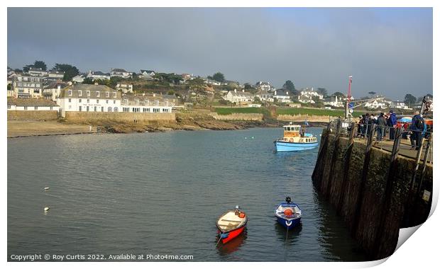 St. Mawes Ferry Print by Roy Curtis