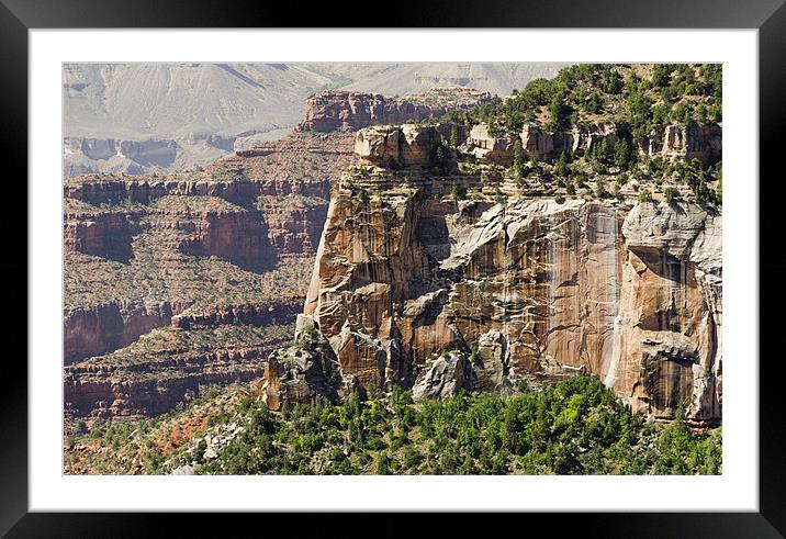Rock weathering, Grand Canyon Framed Mounted Print by Gary Eason
