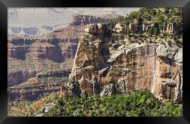 Rock weathering, Grand Canyon Framed Print by Gary Eason
