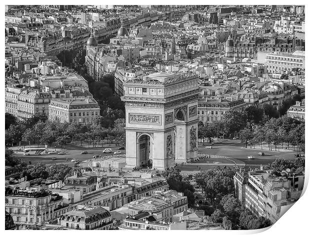  Arc de Triomphe Print by David Smith