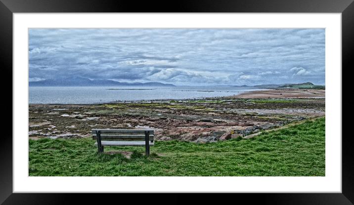 Seamill beach and Firth of Clyde view Framed Mounted Print by Allan Durward Photography