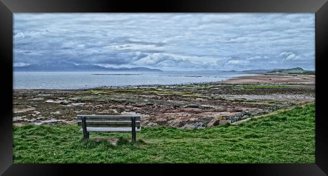 Seamill beach and Firth of Clyde view Framed Print by Allan Durward Photography
