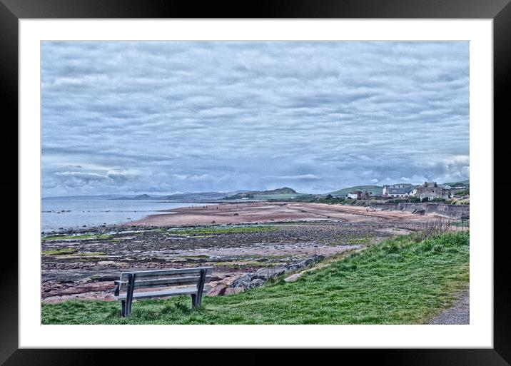 Abstract Seamill beach Framed Mounted Print by Allan Durward Photography