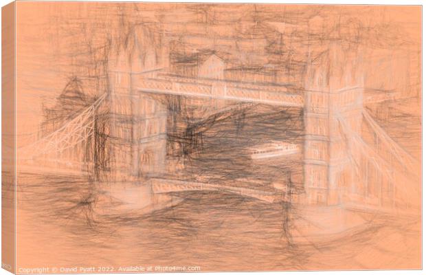Tower Bridge da Vinci Canvas Print by David Pyatt