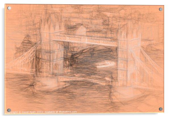 Tower Bridge da Vinci Acrylic by David Pyatt