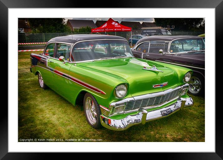 1950's Chrysler classic car Framed Mounted Print by Kevin Hellon
