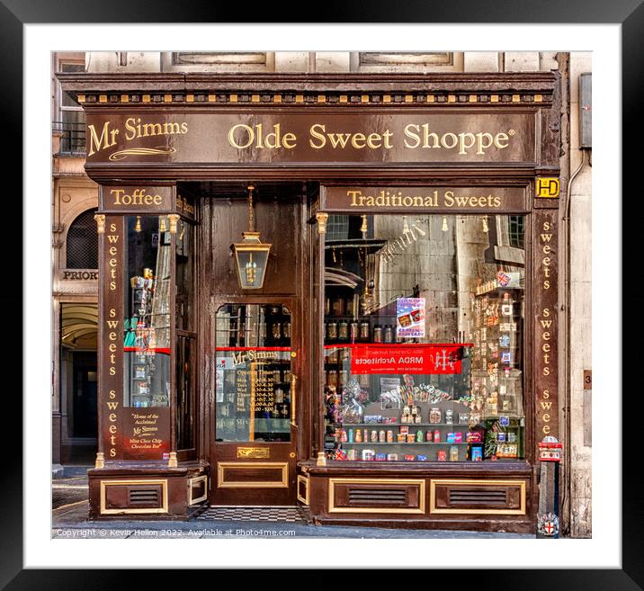 Ye Olde Sweet Shoppe Framed Mounted Print by Kevin Hellon