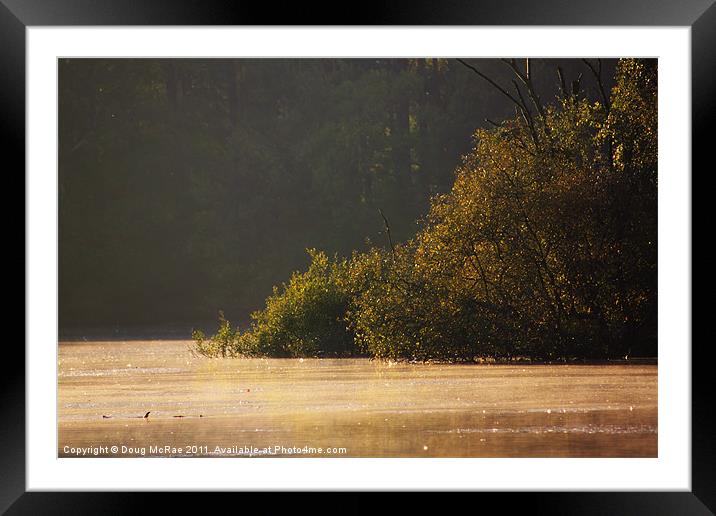 Early morning sun ray Framed Mounted Print by Doug McRae
