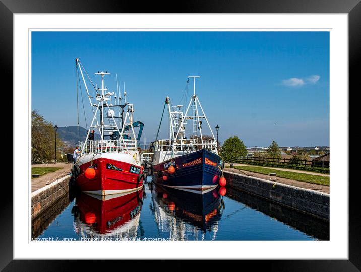 coming through the canal Framed Mounted Print by Jimmy Thomson