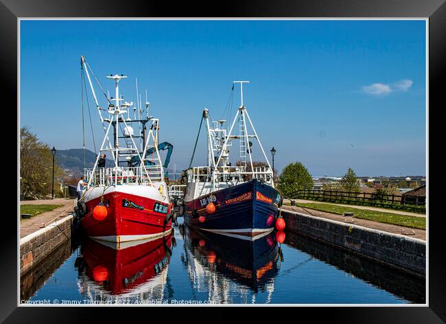 coming through the canal Framed Print by Jimmy Thomson