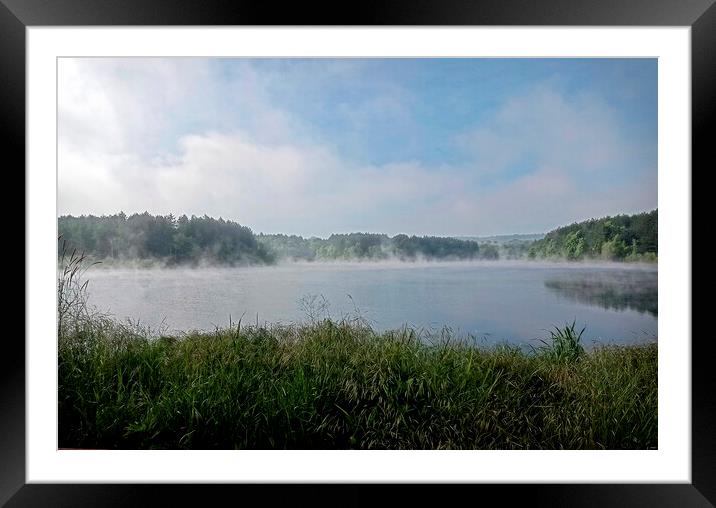 Lake Stambolovo Framed Mounted Print by Martin Smith