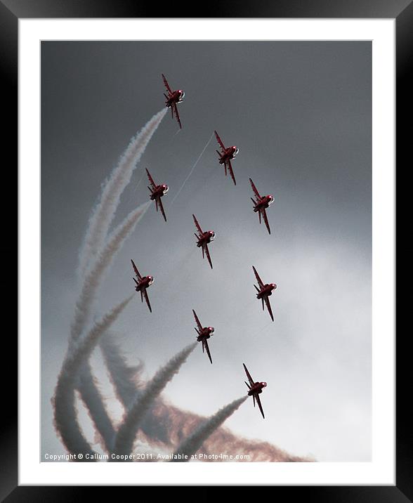 Red Arrows Framed Mounted Print by Callum Cooper