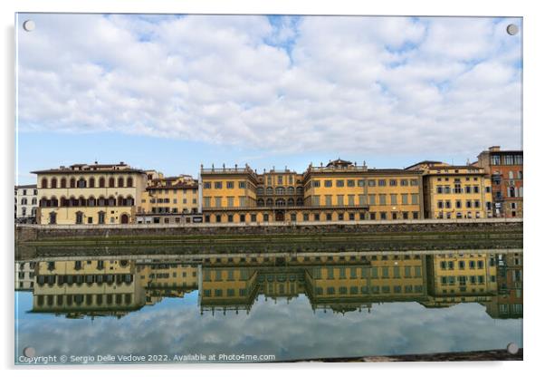 The palaces on the banks of the Arno River in Florence, Italy Acrylic by Sergio Delle Vedove