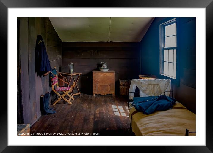 General Grant's Cabin Bedroom. Framed Mounted Print by Robert Murray