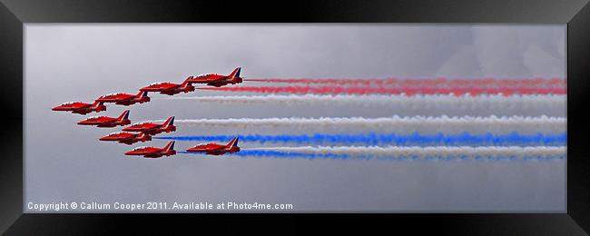 Red Arrows Framed Print by Callum Cooper