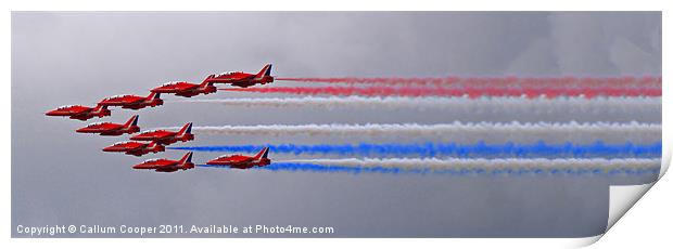Red Arrows Print by Callum Cooper