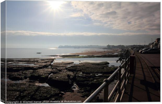 Stunning Panoramic View of Preston Sands Canvas Print by Stephen Hamer