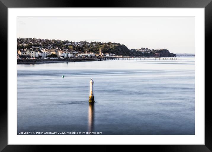Lighthouse Beacon On The Ness At Shaldon Ay Dawn Framed Mounted Print by Peter Greenway