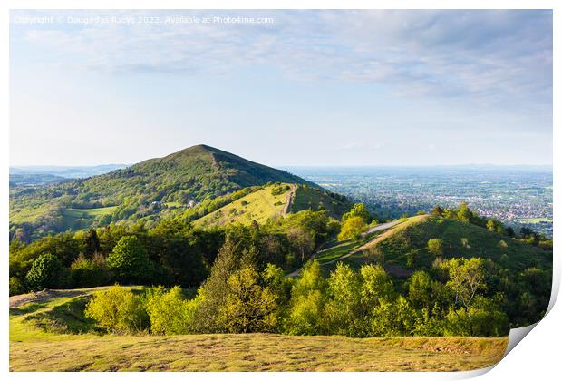 Malvern Hills view from Pinnacle Hill Print by Daugirdas Racys